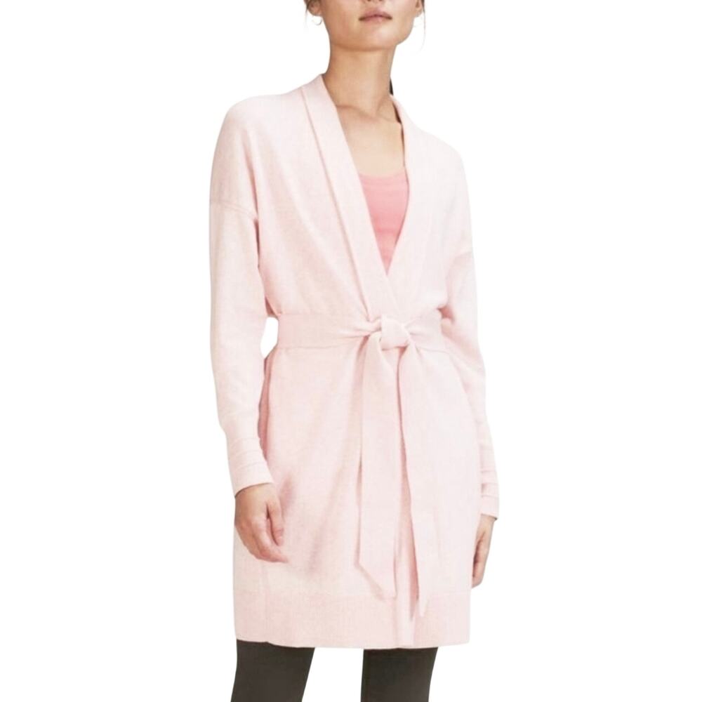 LULULEMON Women’s Pink Cotton Cashmere Blend Belted Wrap Cardigan